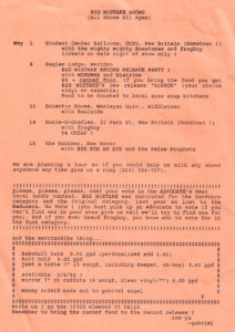 Mailing List Flyer. 1992