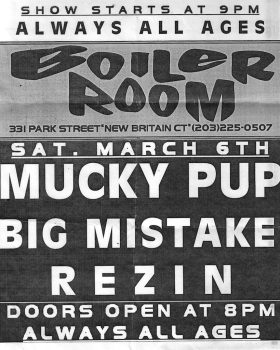 The Boiler Room - New Britain, CT. 1993