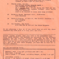 Mailing List Flyer. 1992