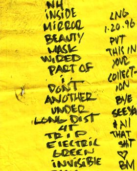 Song List - The El N Gee Club, New London, CT. December 20, 1996