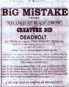 Record Release Flyer. 1993