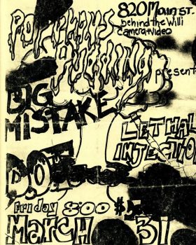 The Populous Pudding - Willimantic, CT. March 1989 Photo by The Populous Pudding